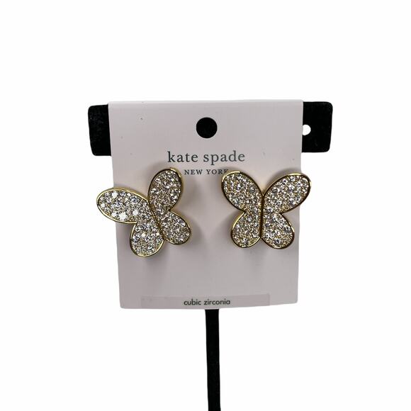 Kate spade in a flutter statement Earrings Butterfly studs - Picture 3 of 5